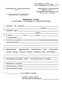 Справка 079 у для пионерского лагеря Справка 079 у для пионерского лагеря